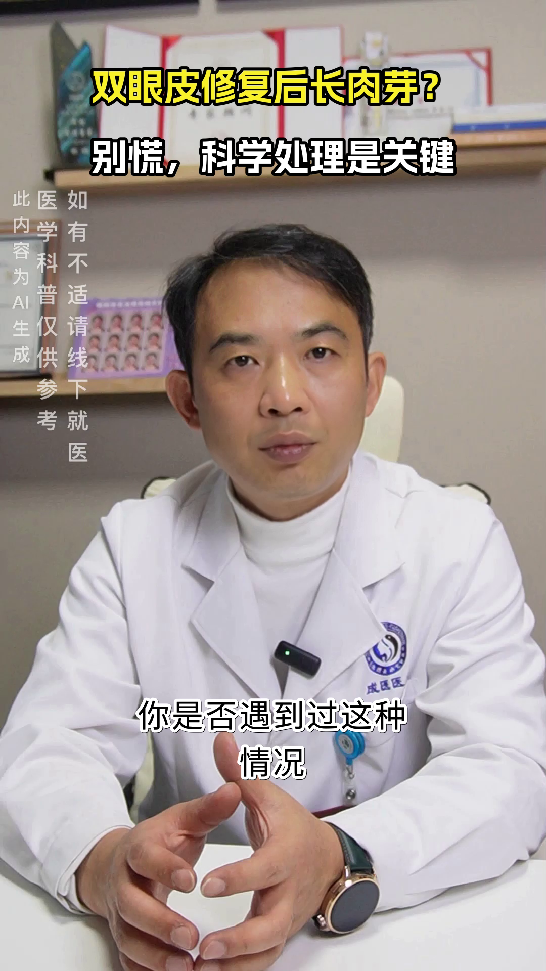 双眼皮修复后长肉芽肿咋办?