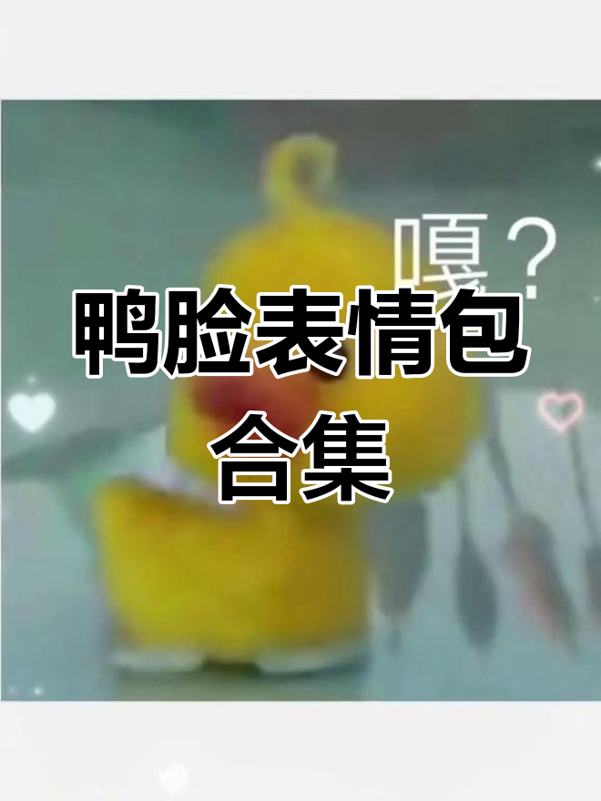 鸭脸表情包大集合:从“墩墩”到“母嘟嘟”,搞笑不停