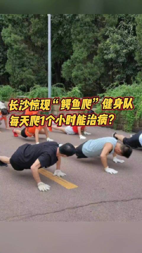 「长沙鳄鱼爬健身队每天爬行1小时,医生提醒:不适合老年人」今日6时30分,长沙市麓谷公园,
