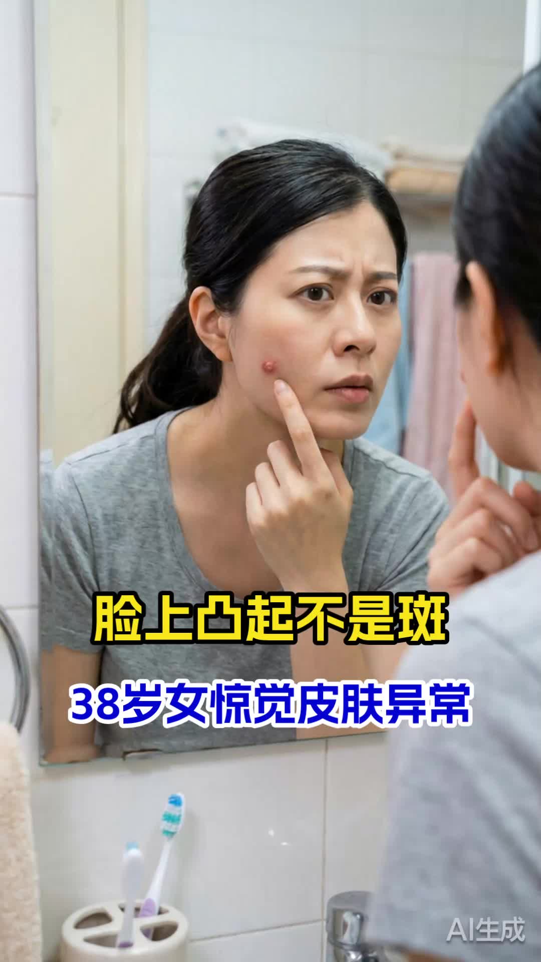 脸上凸起不是斑38岁女惊觉皮肤异常