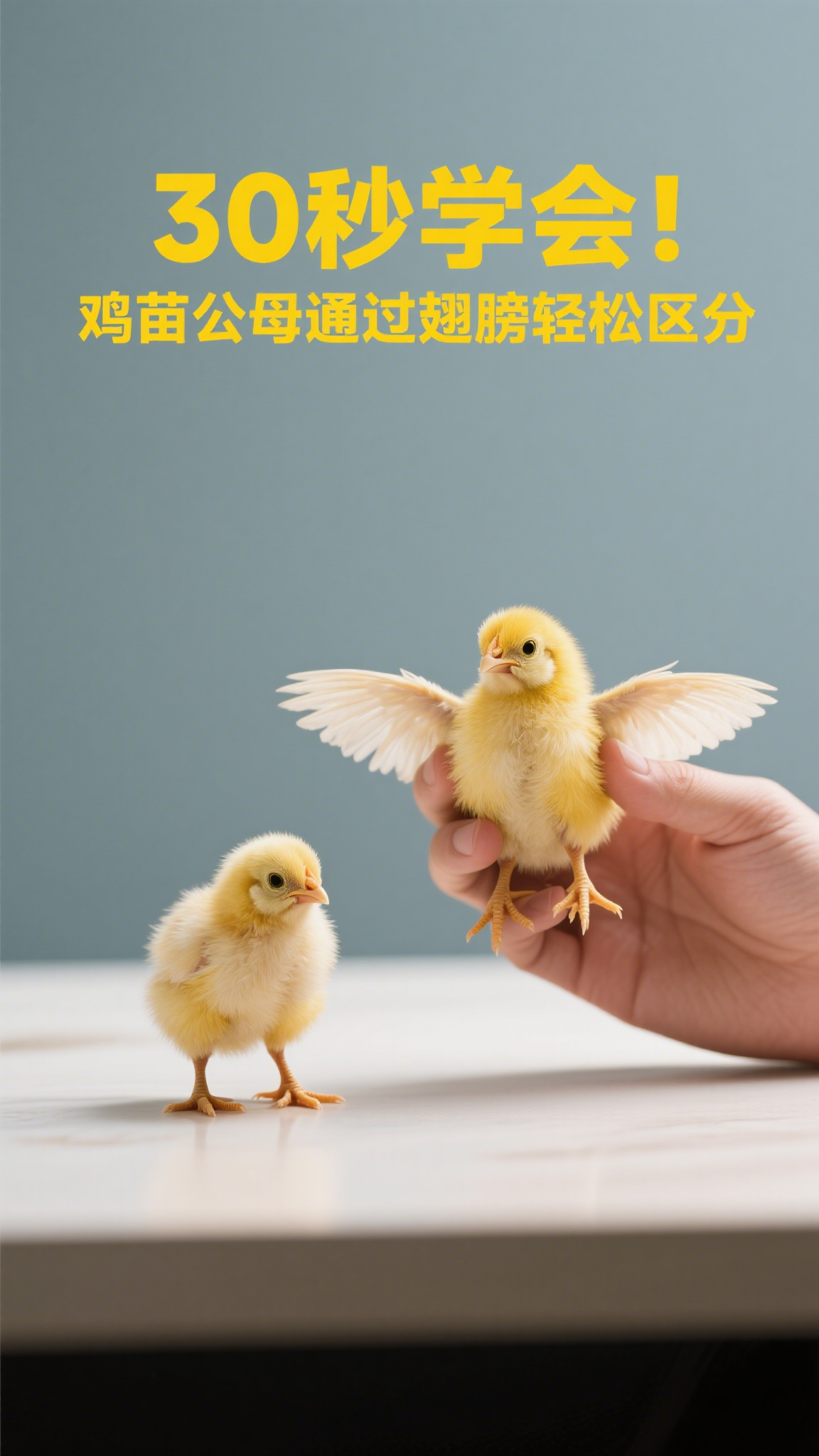 30秒学会!鸡苗公母通过翅膀轻松区分