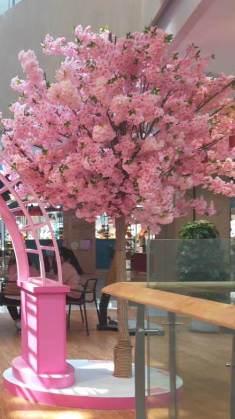 仿真桃花树制作场景?您见过吗?
