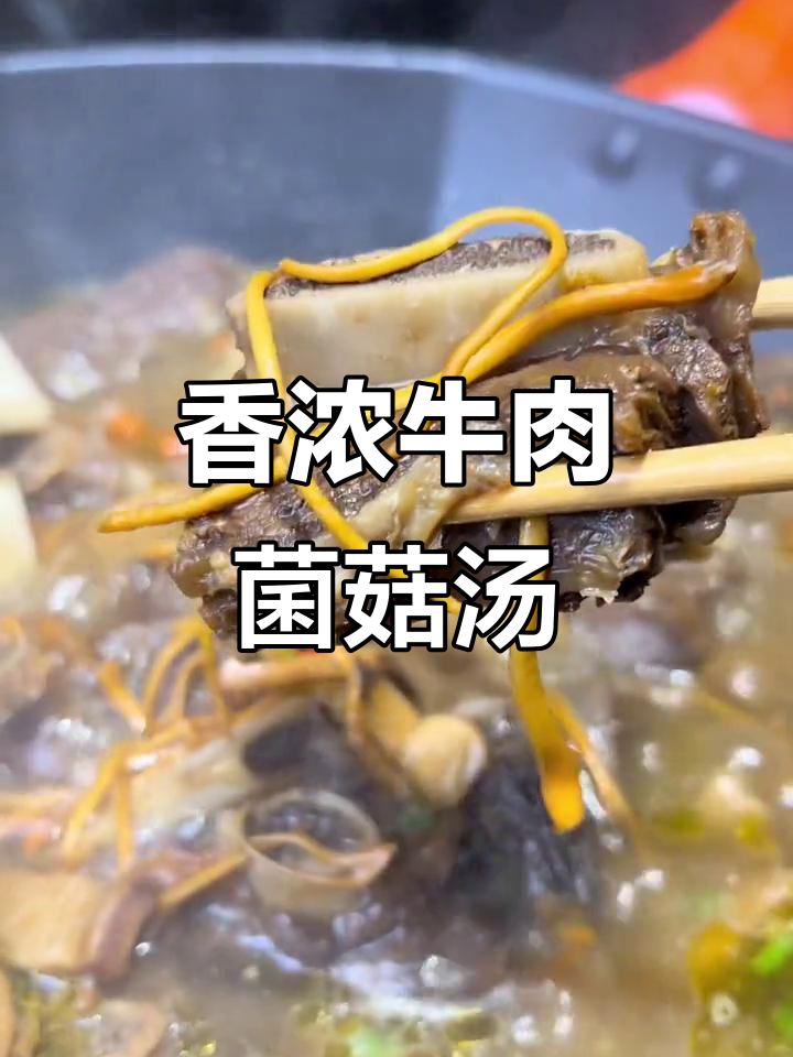 牛肉菌菇汤,简单又美味!羊肚菌和牛排的完美搭配