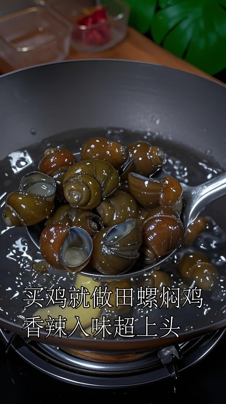 买鸡就做田螺焖鸡香辣入味超上头