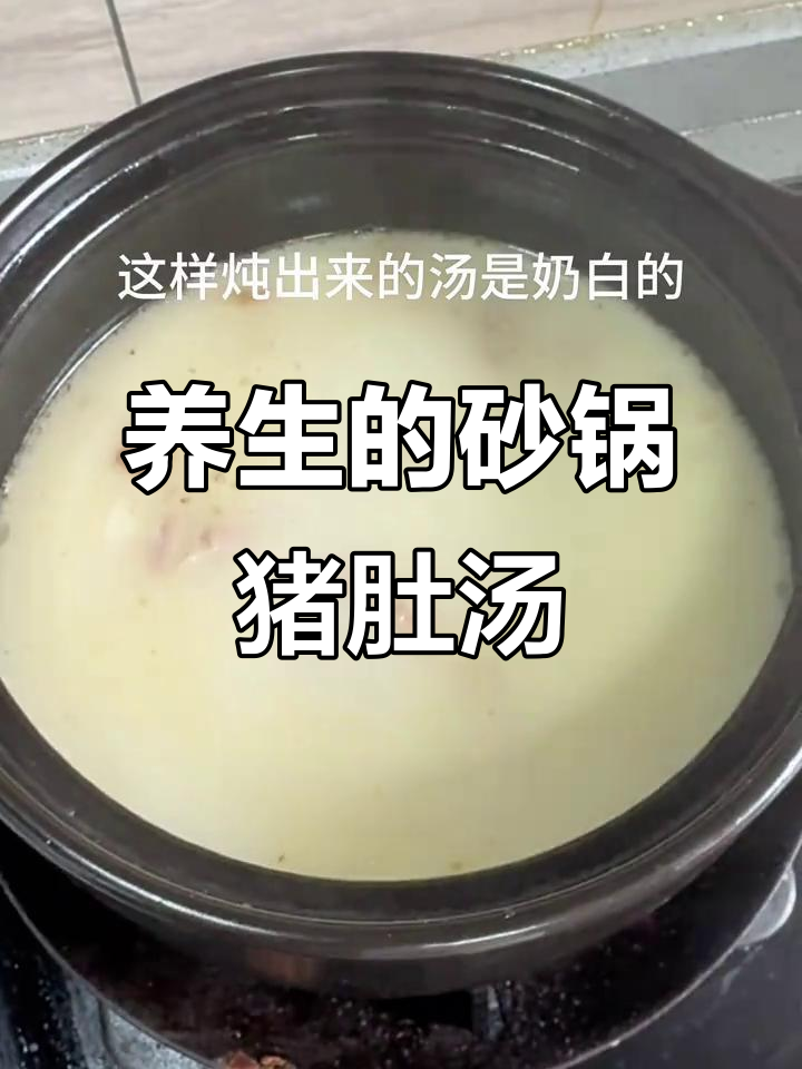 砂锅猪肚汤,暖胃又养生,一口喝下全身舒坦