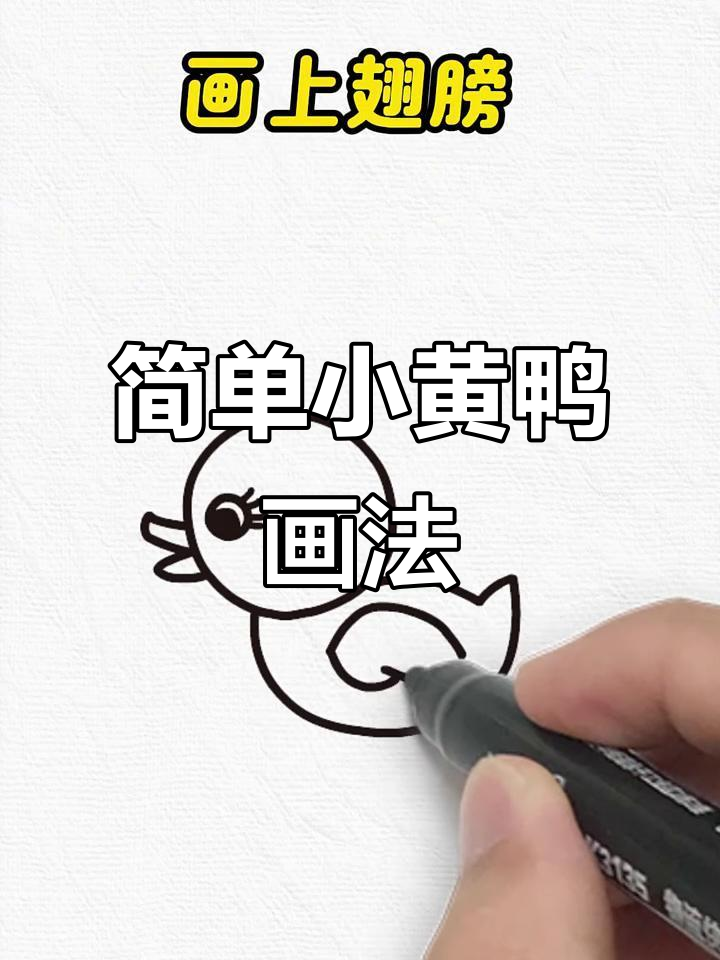 小黄鸭简笔画,轻松学会!