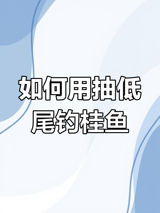 钓鳜鱼技巧大揭秘:从跳底到抽停,如何选择最佳手法