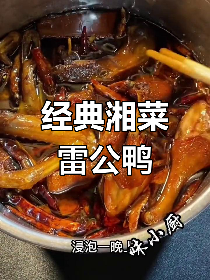 湖南经典雷公鸭,干香辣味十足,下酒必备神器