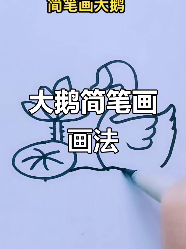 儿童简笔画:大鹅的可爱形象