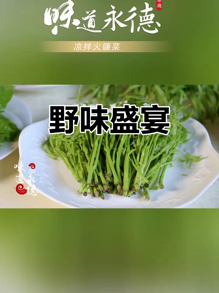 永德野菜大餐,凉拌火镰菜味道独特