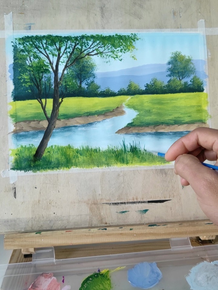 简单水粉风景画教程