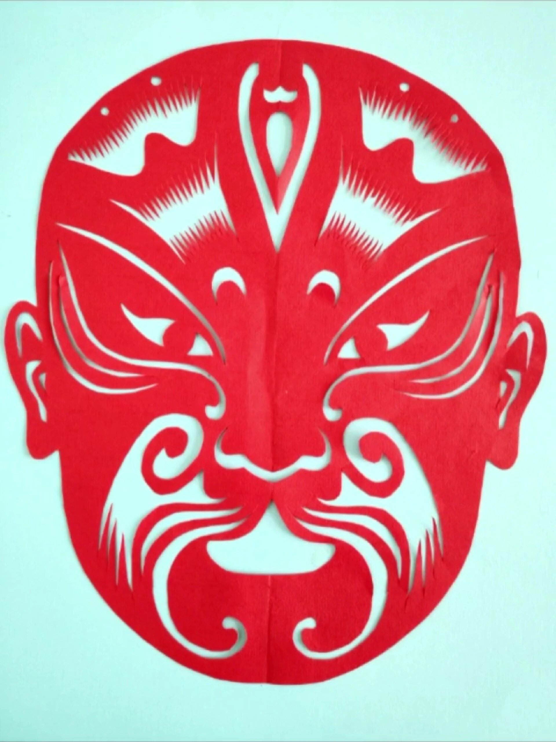 京剧脸谱剪纸系列十二张全部完成
