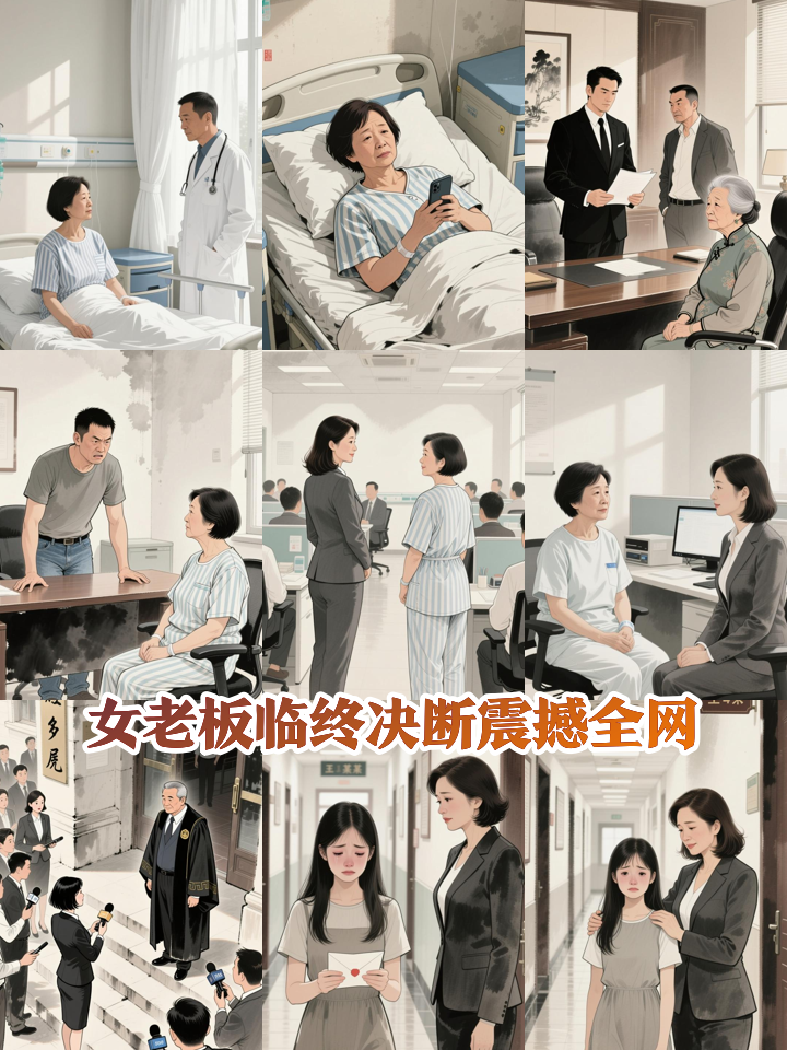深圳这个女老板姓蒋，得知日子所剩无几后果断分配财产，没有留给冷漠的亲妈，也不偏袒无情的亲弟