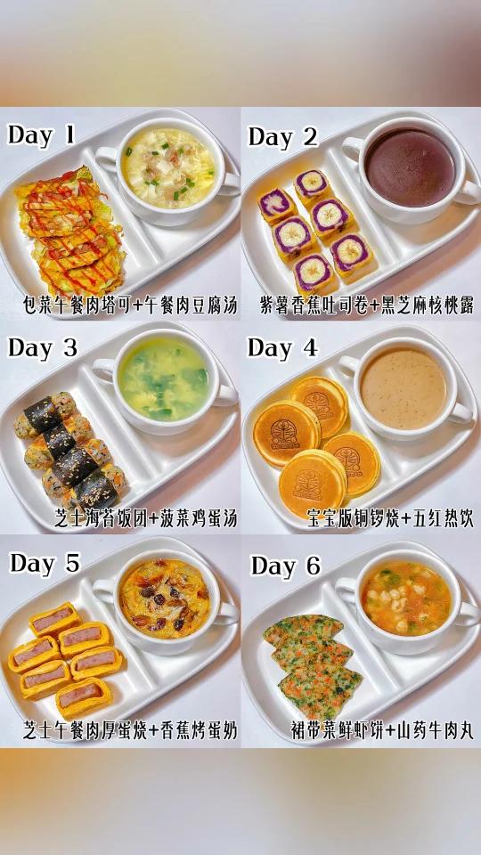 宝宝早餐一周不重样|营养搭配,做法简单