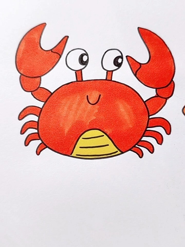 螃蟹简笔画