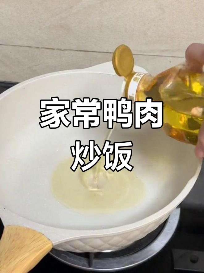 简单又好吃的鸭肉炒饭,家常味十足