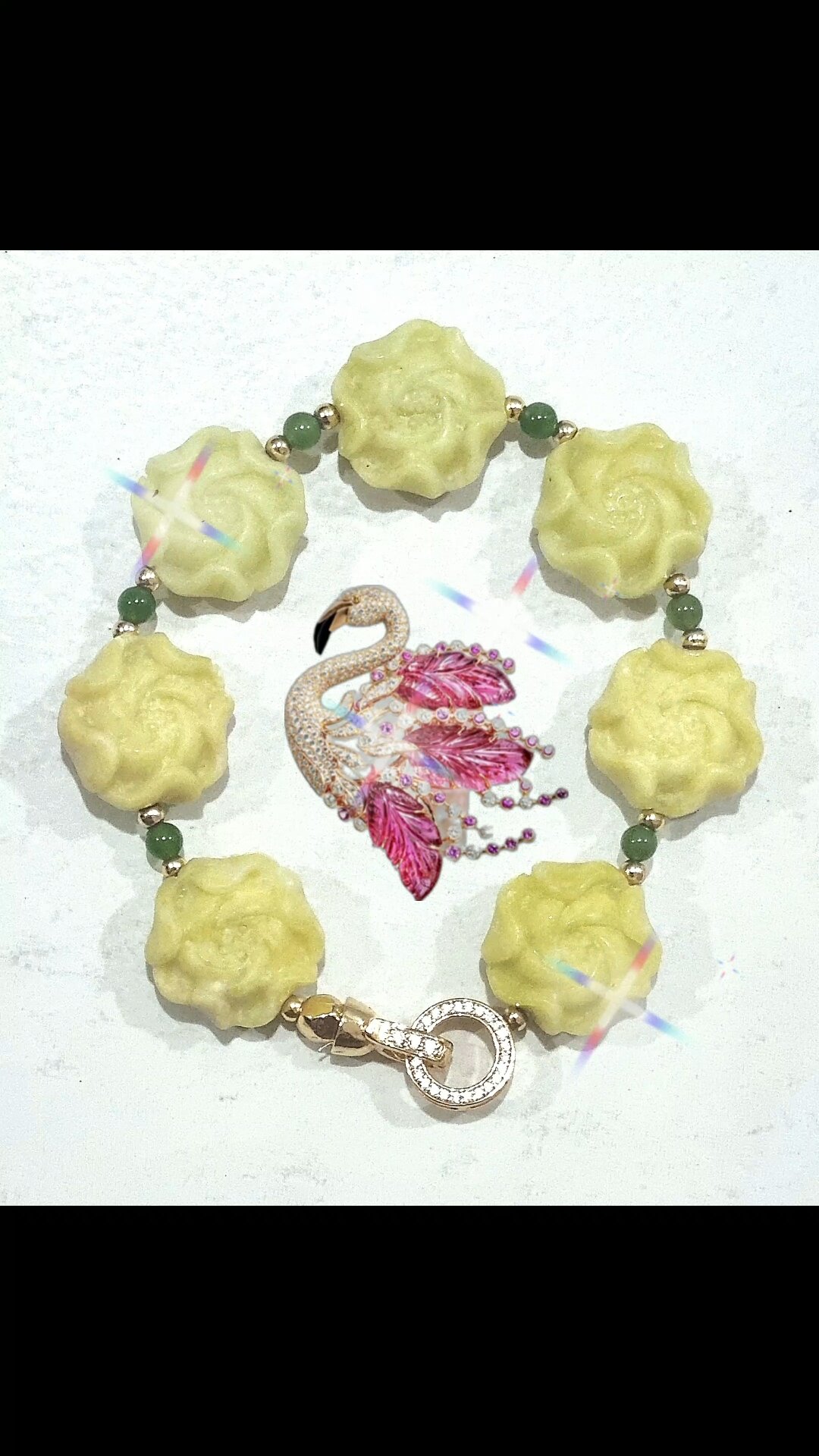 菜花玉手链