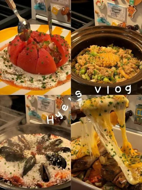 今天来粗～鼠尾草味增芝士猪肋排 && 樱桃萝卜小 黄瓜酿番茄 && 西芹鲍鱼饭 && 盐焗