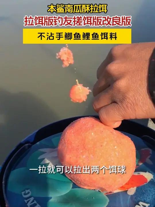 钓鲫鱼非常强的南瓜酥拉饵,这样开有虾的鲜味状态又好,不粘手 钓鱼技巧 钓鲫鱼 LY-N