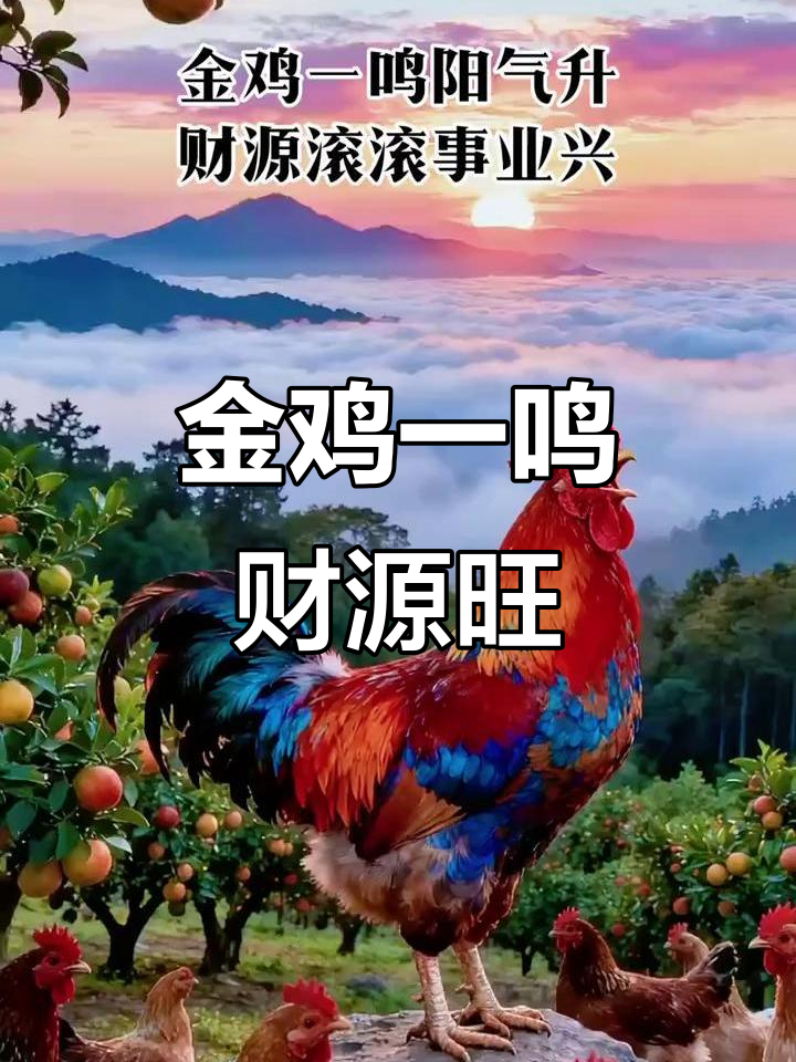 公鸡打鸣,财运滚滚来!金鸡报晓事业兴