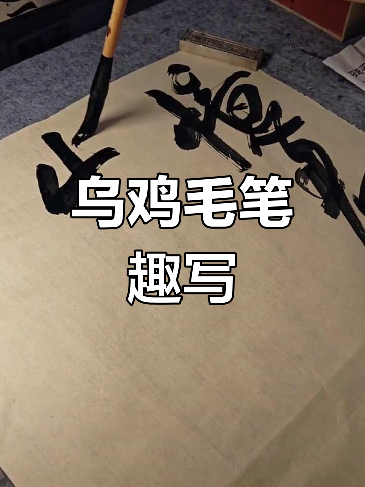 乌鸡毛笔书写,软糯无锋,挑战趣味极限