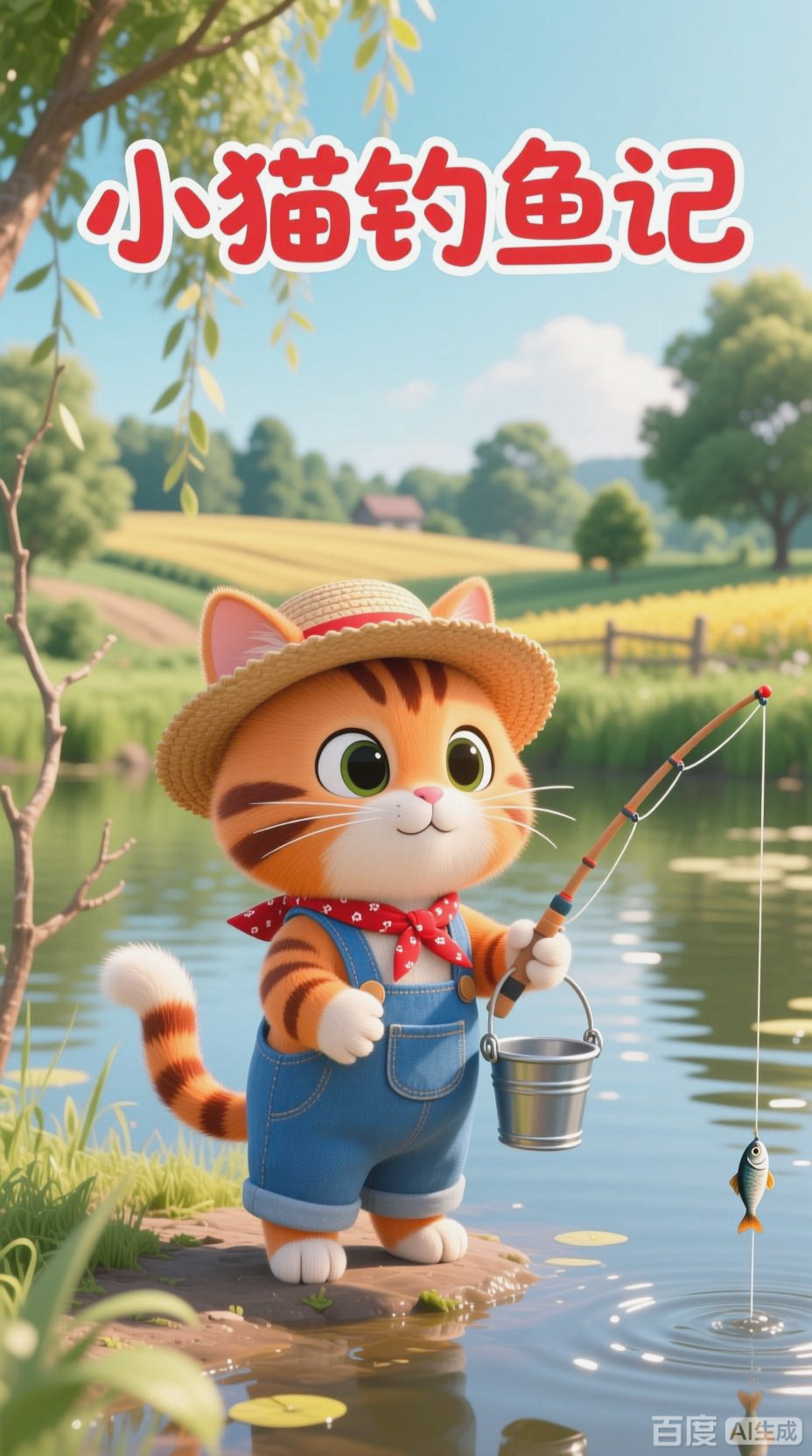 小猫钓鱼的趣味冒险