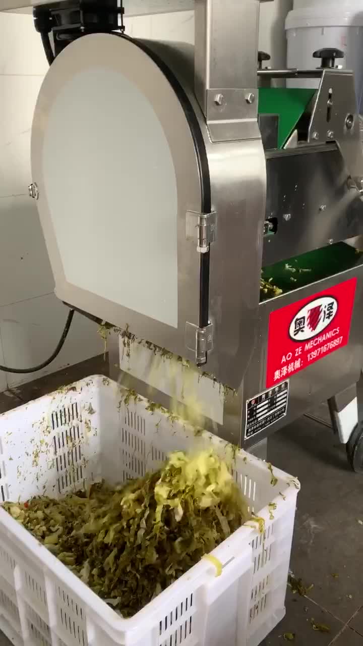 小型叶类切菜机tw切菜机泡菜酸菜咸菜腌菜酱菜切丝切片切段视频