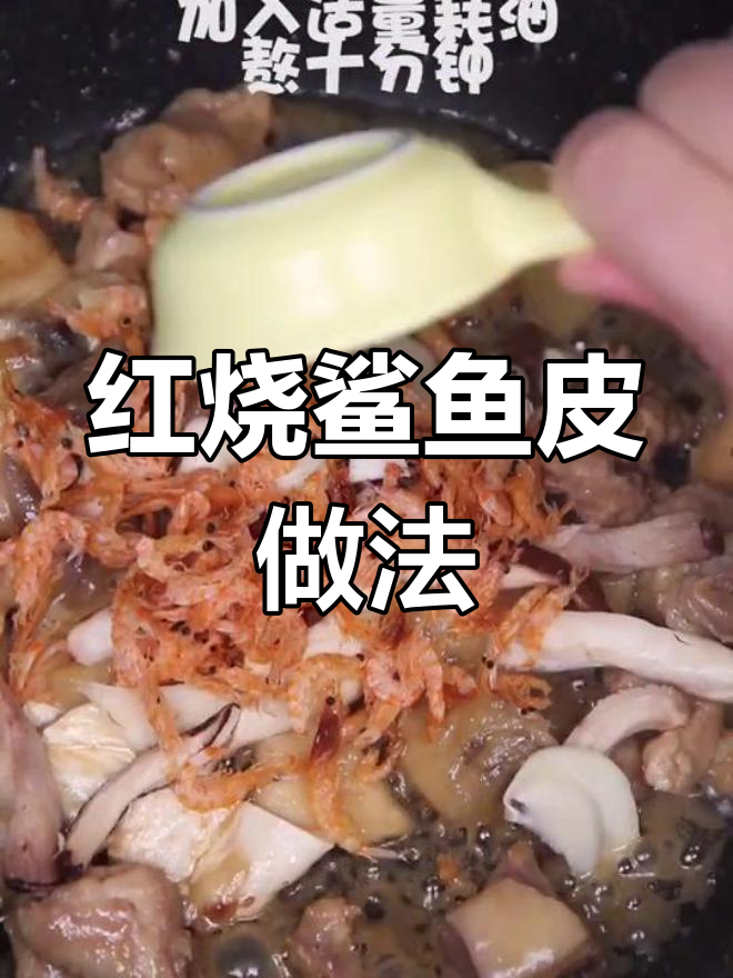 第一次尝试做红烧鲨鱼皮,味道还不错