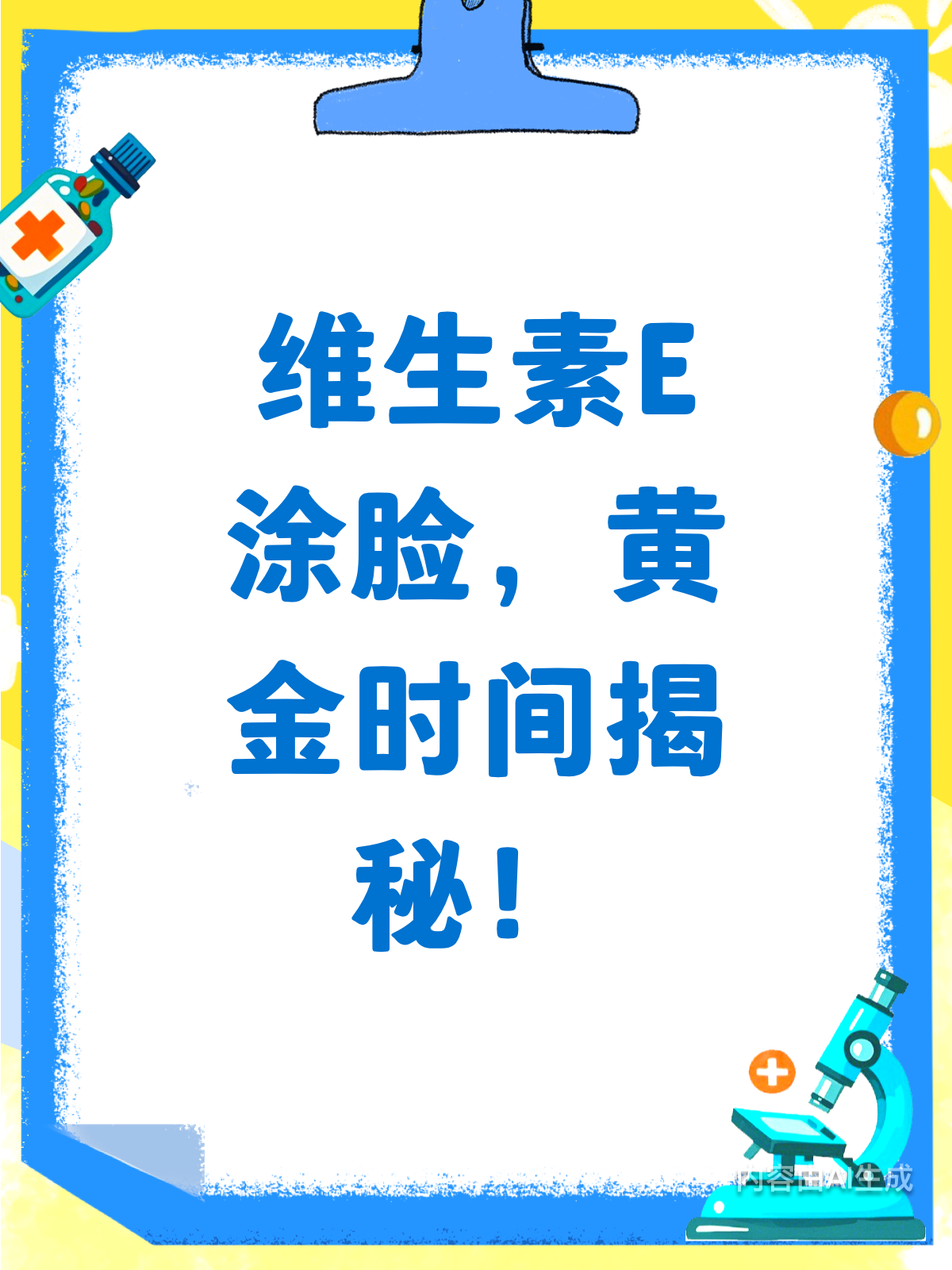 维生素E涂脸,黄金时间你选对了吗?