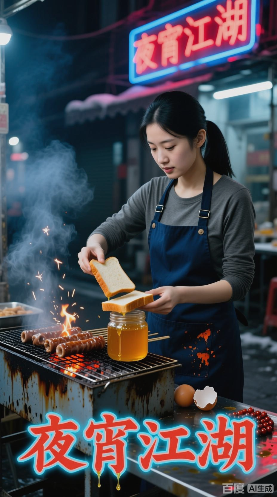 霓虹灯下的夜宵江湖故事