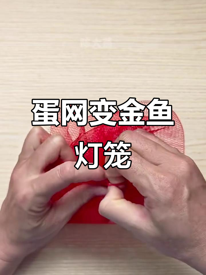 用废鸡蛋网子做可爱金鱼灯笼,简单又有趣