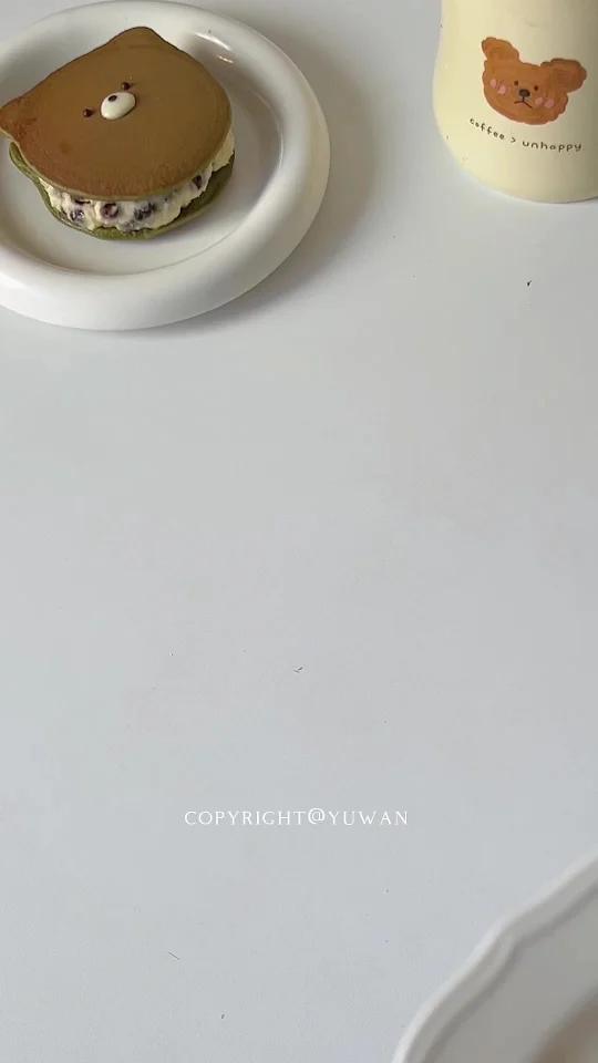 有锅就能做可爱小熊抹茶红豆铜锣烧～