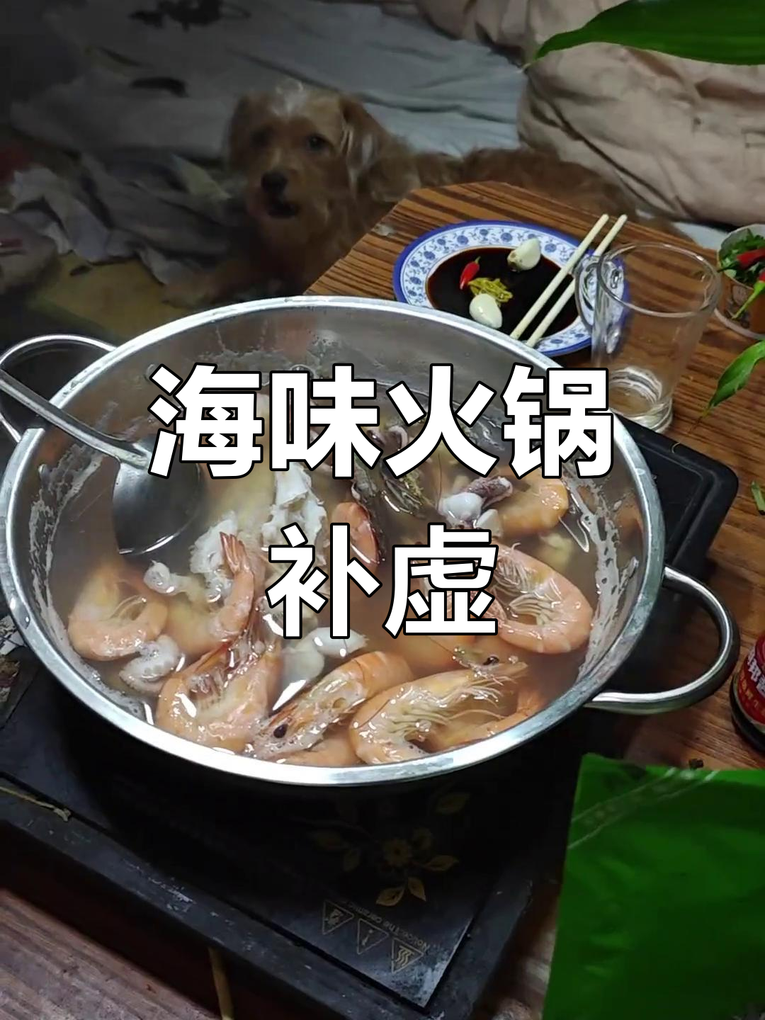 海鲜火锅大餐,滋补又美味!八爪鱼、鲍鱼和基围虾全都有