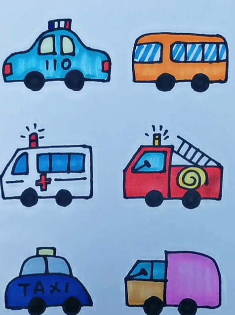 简笔画|小汽车简笔画
