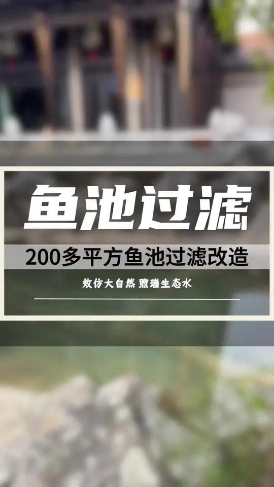 中式庭院别墅鱼池过滤系统滤材设备安装完毕