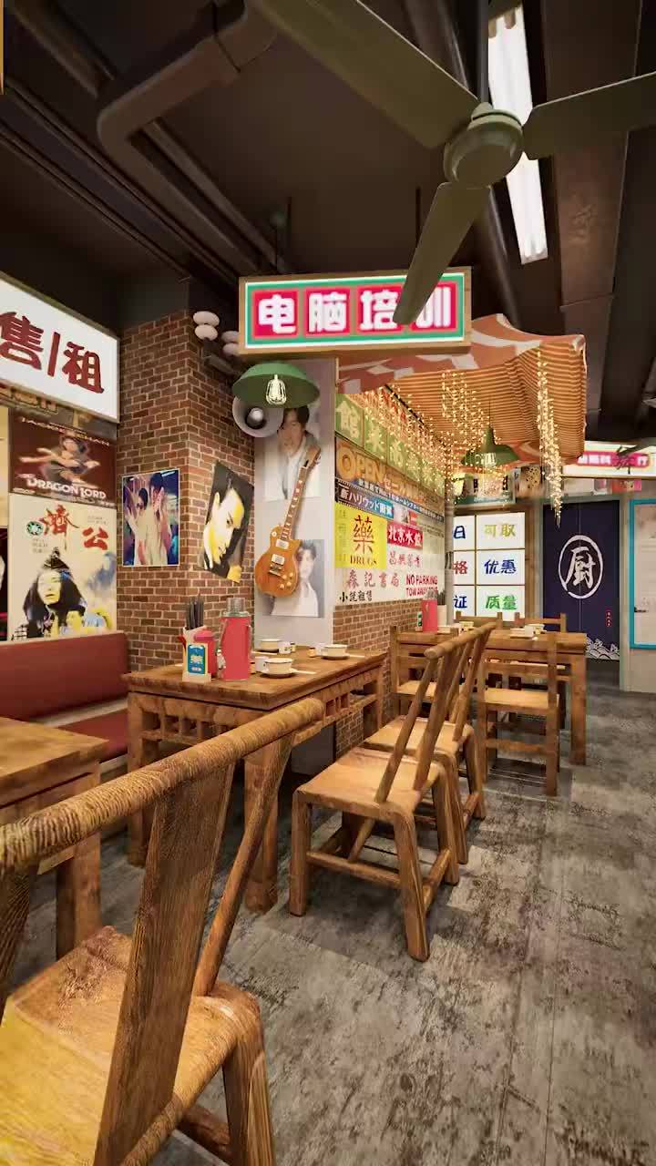 广州网红麻辣烫装修设计公司 奶茶休息吧装修设计 改造奶茶店 创意特色餐厅设计 串串店装修效