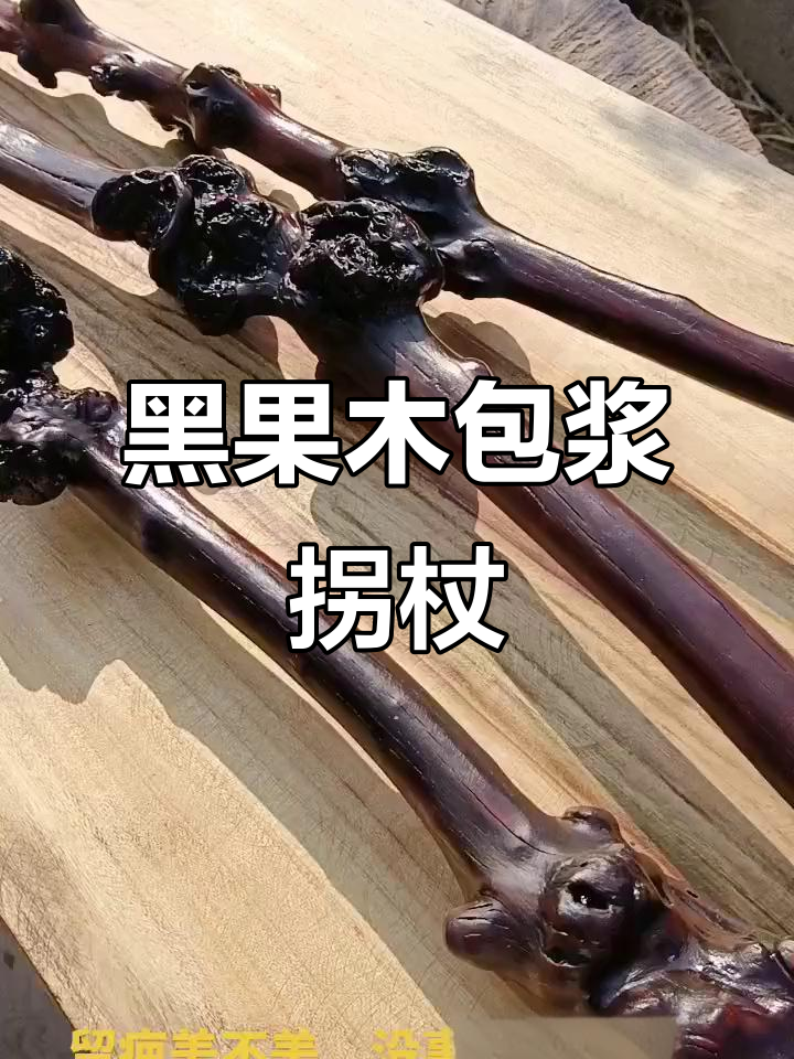 黑果木包浆玉化老料,打造独特拐杖盘玩体验