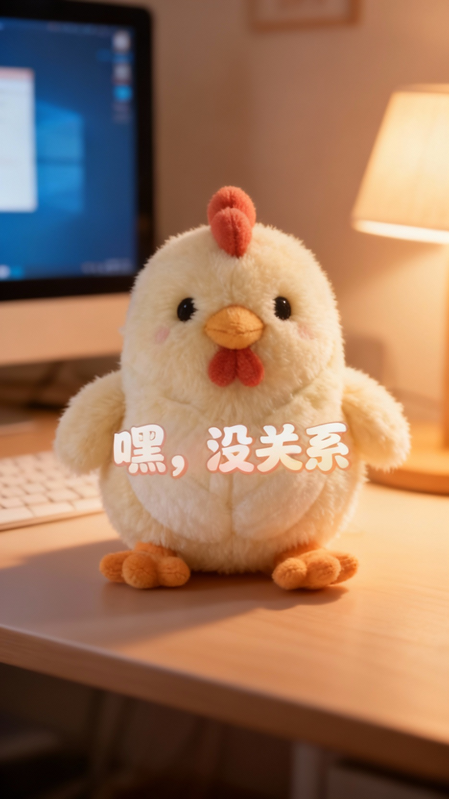 可爱小鸡玩偶的趣味展示