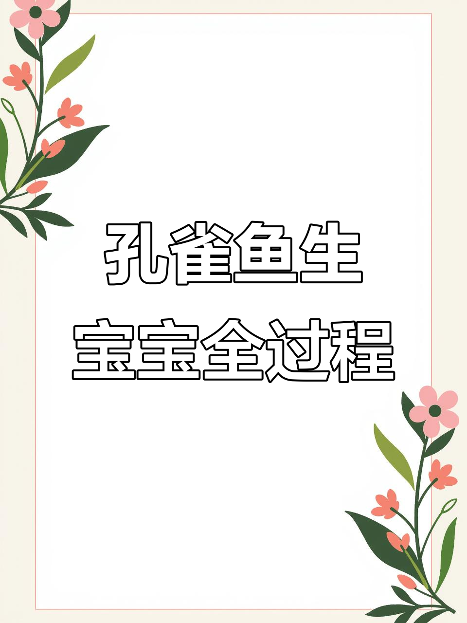 10月1日母孔雀鱼首次生育,小生命在水草旁诞生