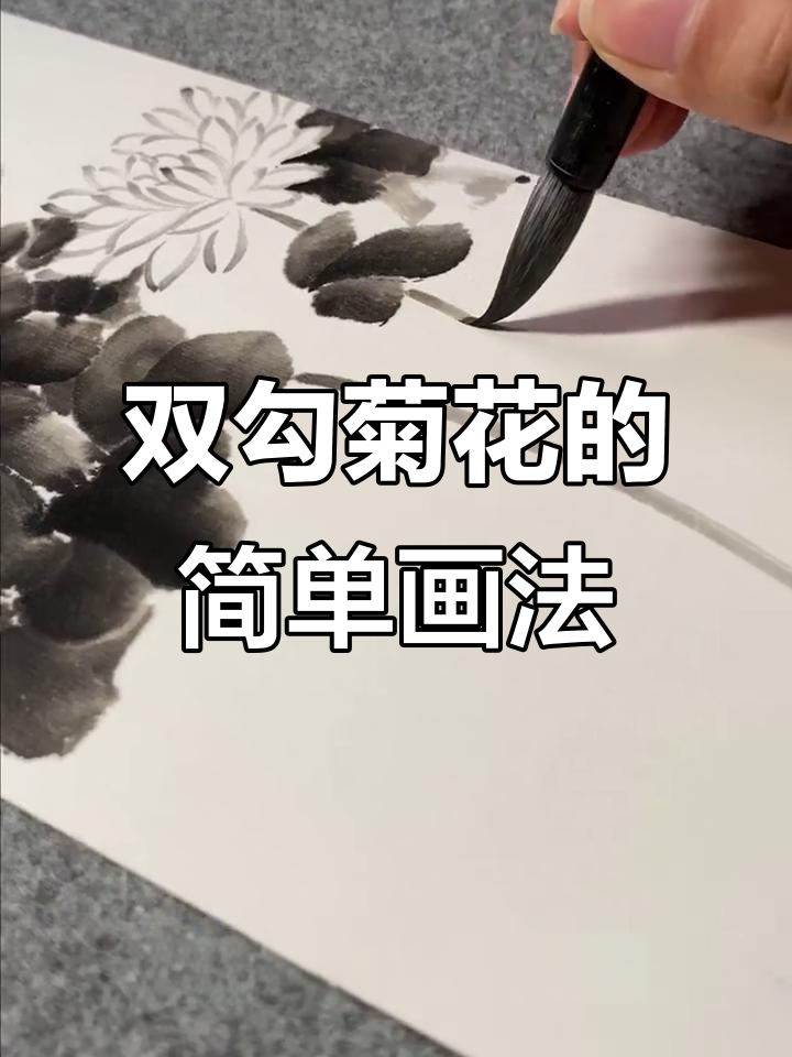 轻松学画国画双勾菊花,步骤简单又有趣