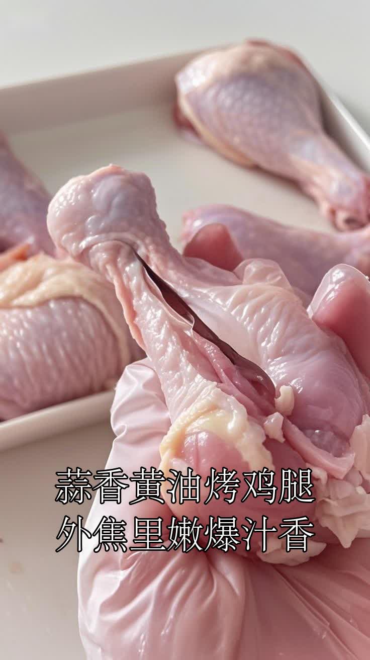 蒜香黄油烤鸡腿外焦里嫩爆汁香