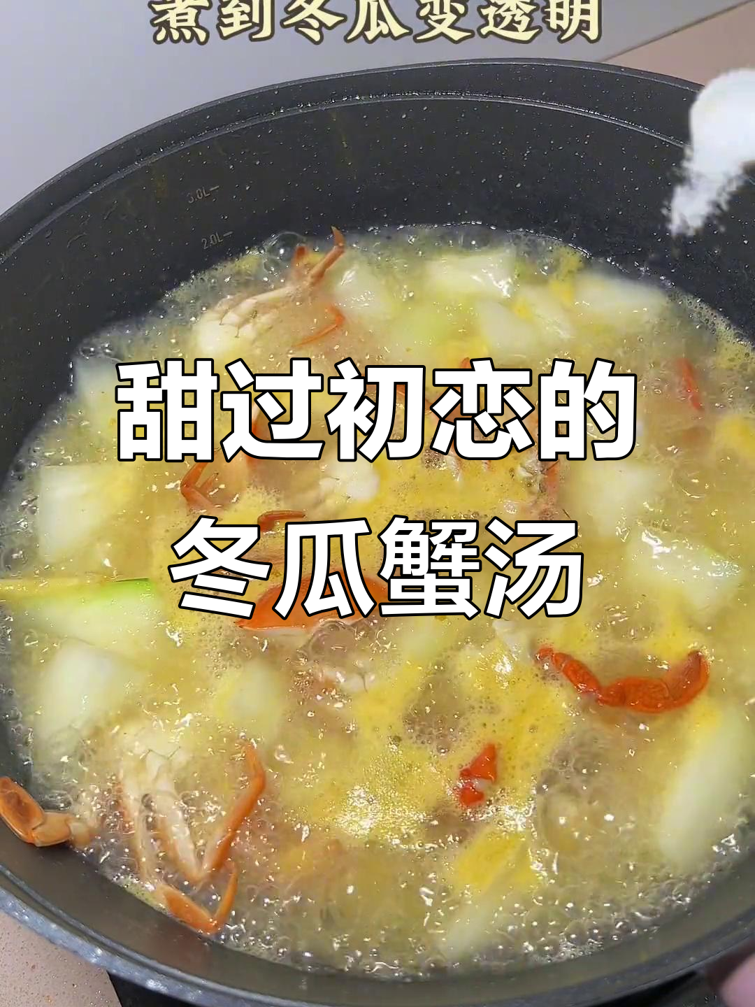 冬瓜蟹汤,鲜美如初恋滋味,简单又好喝