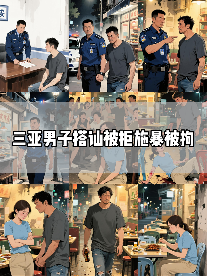 43岁男子要求与素不相识的女子喝酒,遭拒后辱骂推搡致女子受伤