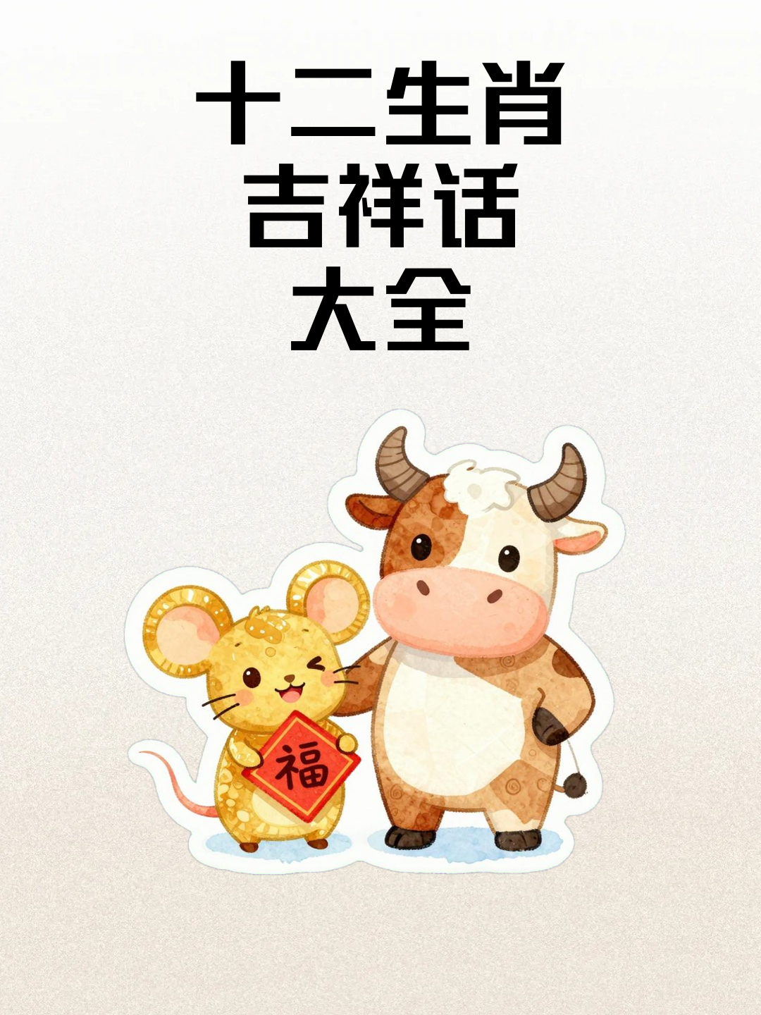 十二生肖吉祥话大全