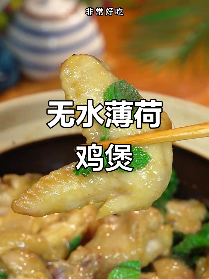薄荷鸡煲香气扑鼻,鸡肉吸满酱香,简单又美味