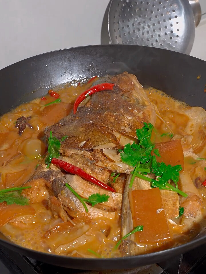 家炖花鲢鱼头,超级好吃