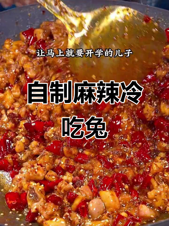 麻辣兔肉冷吃,儿子最爱!开学带去学校的美味