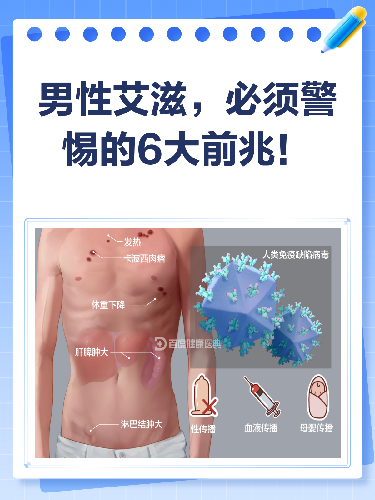 警惕!男性艾滋病的6大前兆