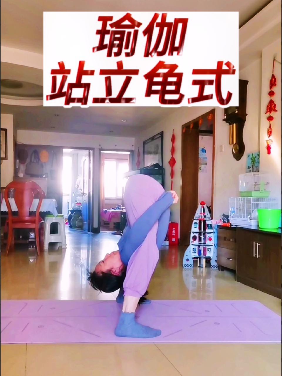 瑜伽站立龟式 核心腰腹 灵活脊柱 肩颈疏通 动物流