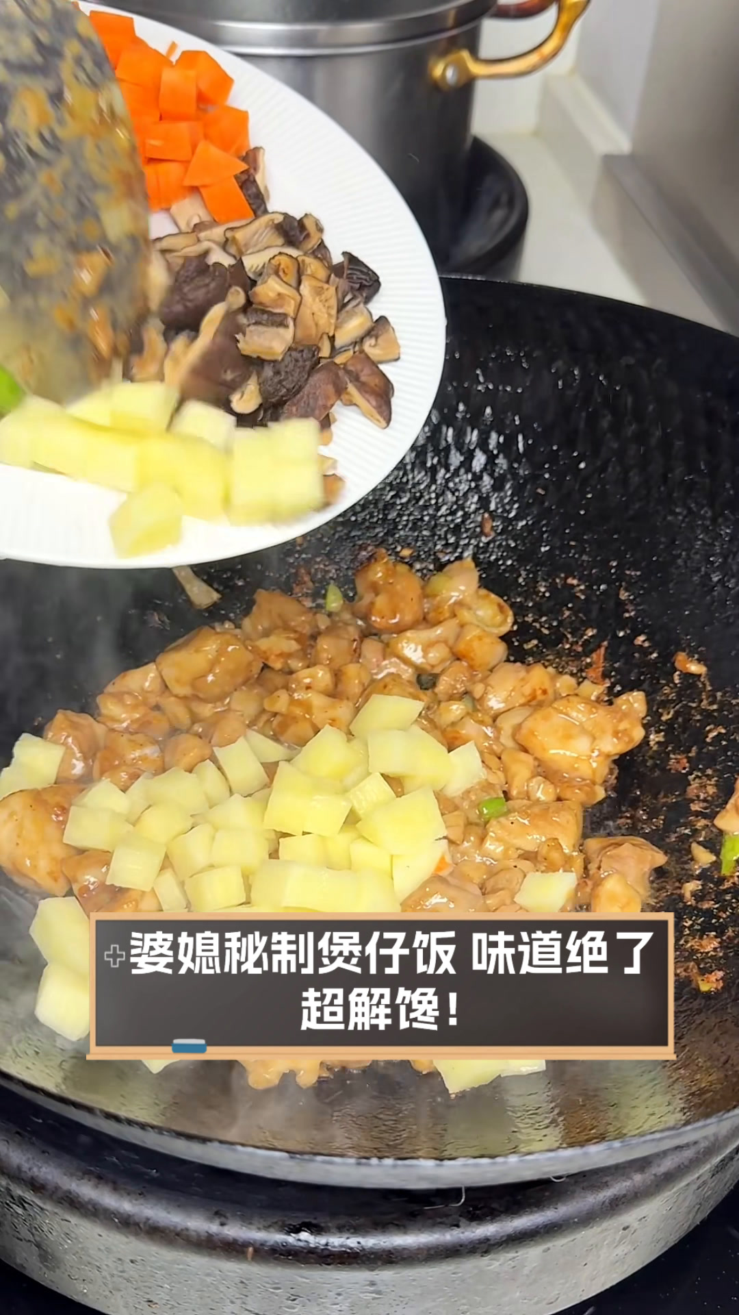 婆媳秘制煲仔饭,味道绝了,超解馋!